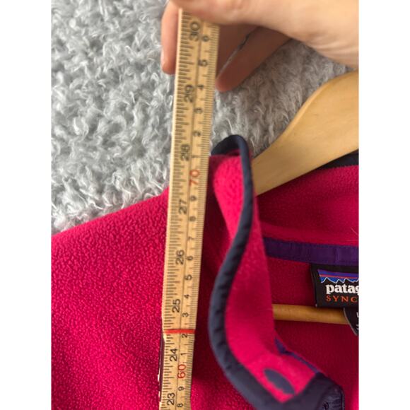 Patagonia Synchilla Snap-T Fleece Pullover Men’s Large Rare Pink w/ Purple Trim - Picture 9 of 11